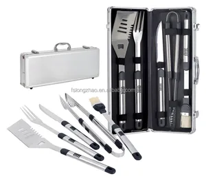 Image of Exquisite aluminum box 5pcs BBQ tool set Barbecue Accessories
