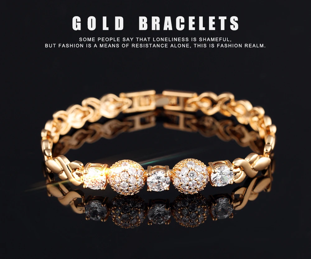 Jewelry Wholesale Jewelry Yellow Gold Chain Model Crystal Stone Radium