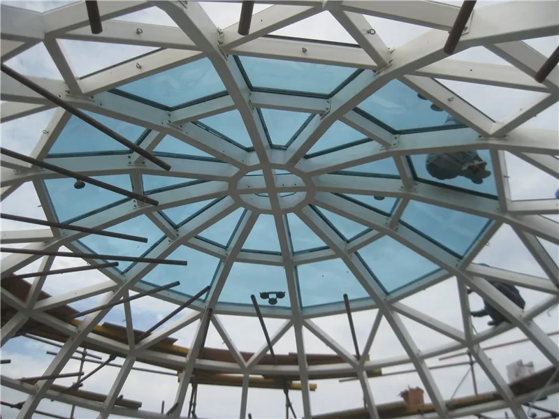 bolted connection steel structure glass dome