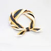 Custom logo 100% polyester wrap square satin head lady scarf