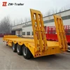 Excellent Used 3 Axle 60 Ton Low Bed Semi Trailer with new tires