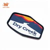 Custom Fashion Brand Logo Shirt Labels Iron on Adhesive Sticker Glue Heat Press Clothing Fabric Tags Kids Washable Woven Patches