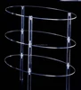 Top Grade Pure Mini Oval Three Tiers Acrylic End Table