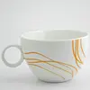 Autumn harvest ring handle ceramic soup beer mug in gift box