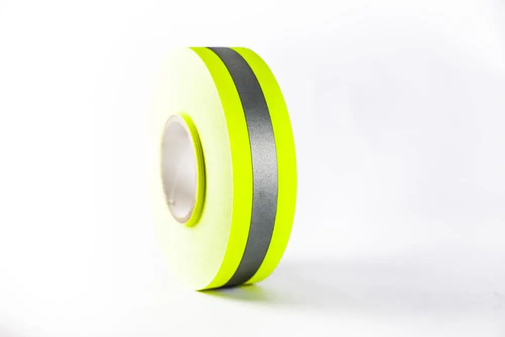 Sew On Safety Ribbon Caution Fabric Reflective Tape For Firefighter ...