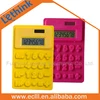HOT SALE foldable silicone calculator colorful flexible rubber calculator mini scientific calculator