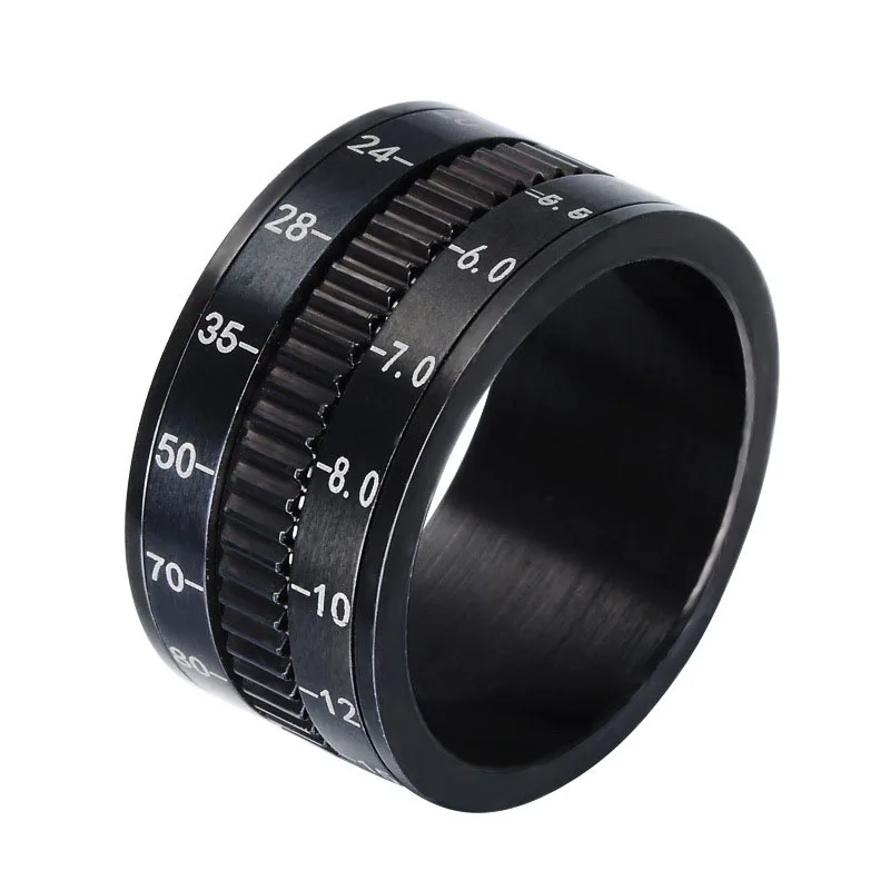 

Yiwu Ruigang High Quality Stainless Steel Black Rotating Ring For Men, Custom color