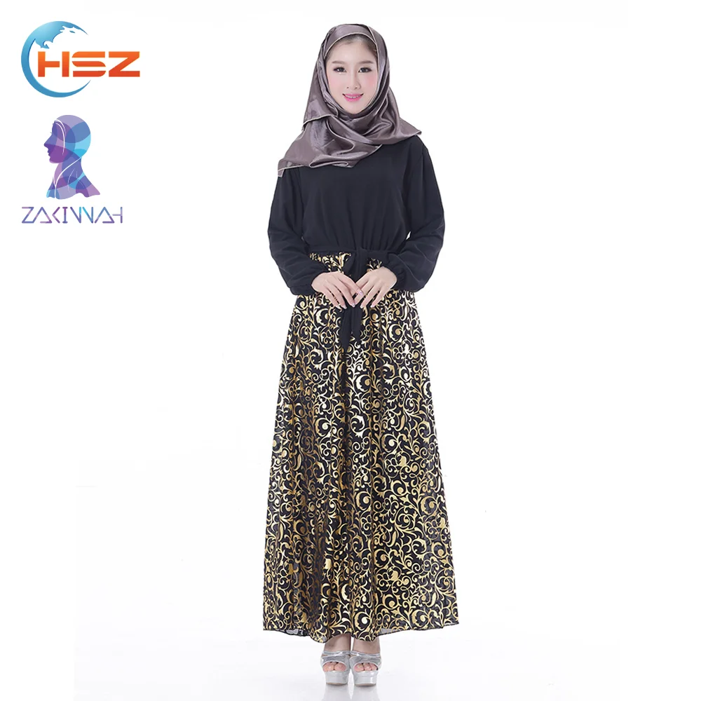 Zakiyyah 8016 Latest Casual Baju Kurta Pajama Designs Flower Printed Baju Kurung Dress Buy Baju KurtaKurta Pajama Designs For GirlsCasual Kurta