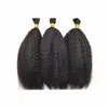 Mongolian Kinky Straight Human Hair Bulk For Braiding 100% Human Hair Natural Black Bulk Braiding Human Hair
