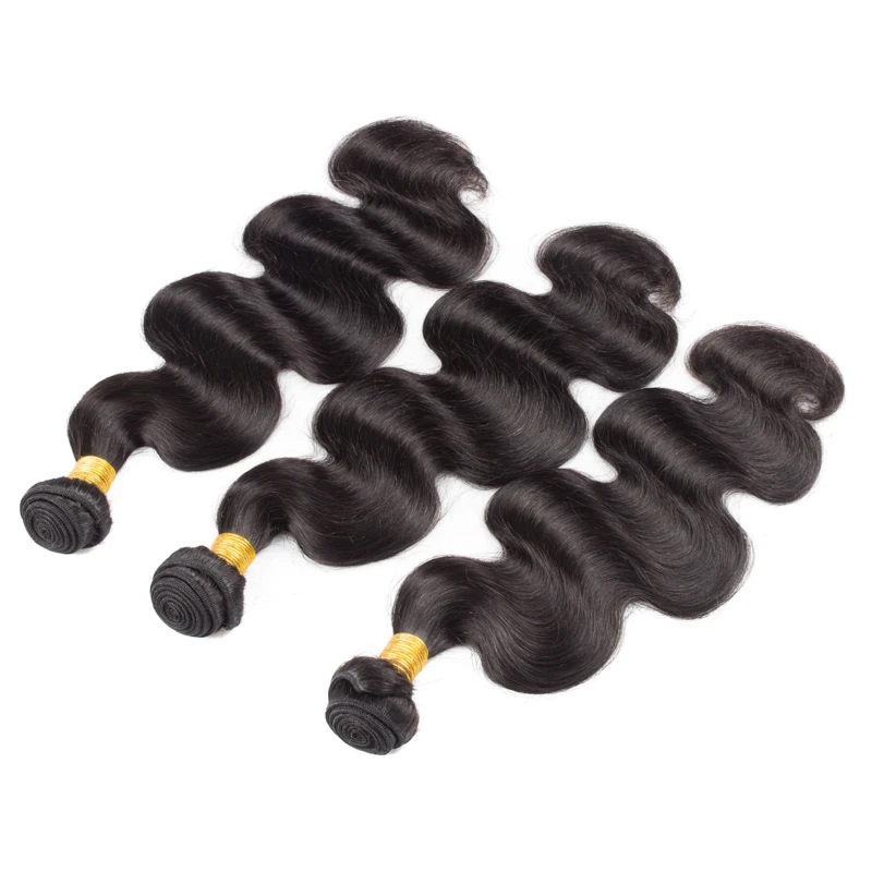 

Wholesale 3Pieces Body Wave Virgin Brazilian Hair Bundle With 1Piece Frontal