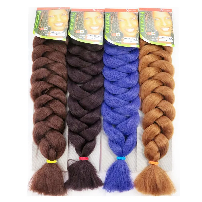 

82inch 165g Jumbo braiding yaki hair wholesale braiding hair extension synthetic fiber for jumbo crochet braid hair