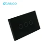 10A 800W Wireless WIFI 3Gang Wall Mounted LED Light Switch Panel Supports 4MM Tempered Crystal Glass Touch Control