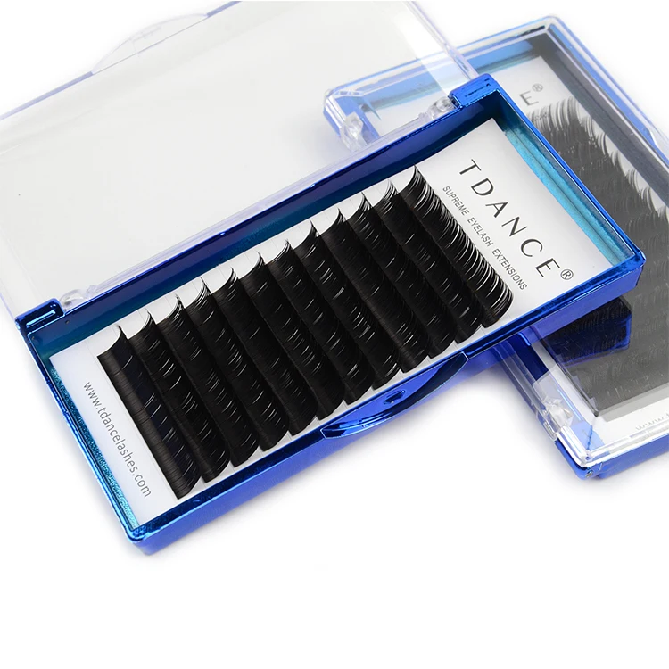 Bulk eyelash extension 16mm 17mm 18mm individual silk mink eyelash extension private label