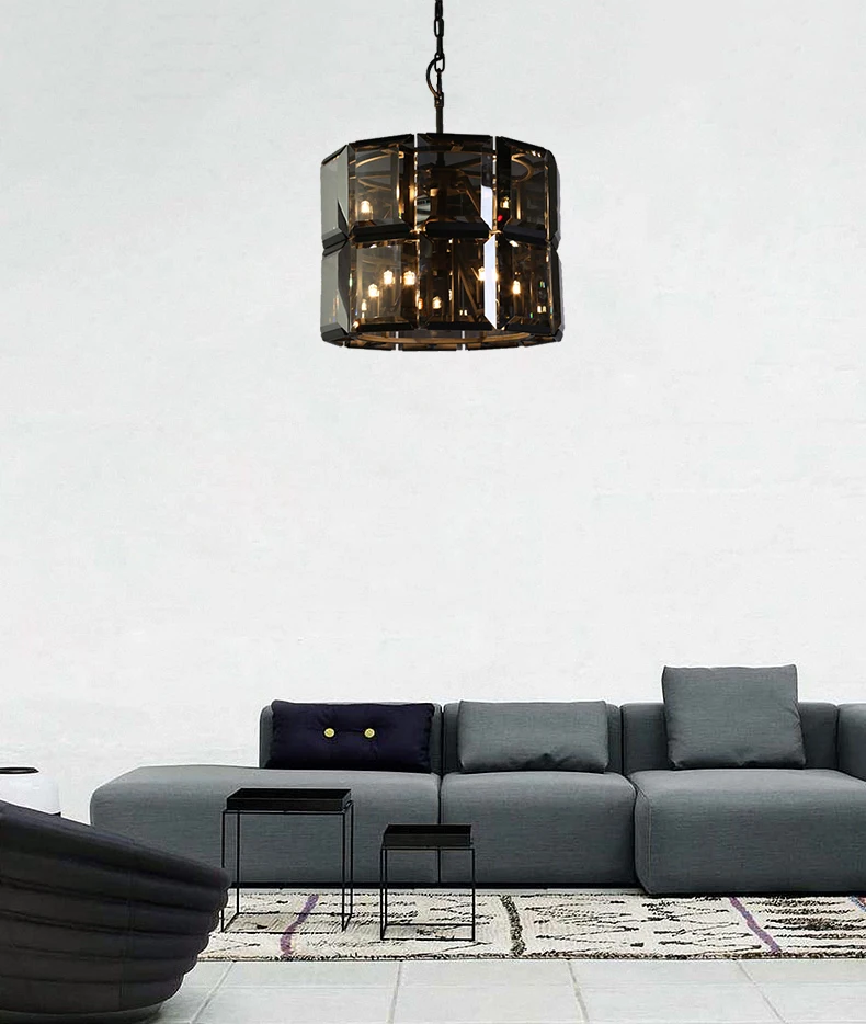 2019 modern smoky gray round pendant lamp for home or hotel