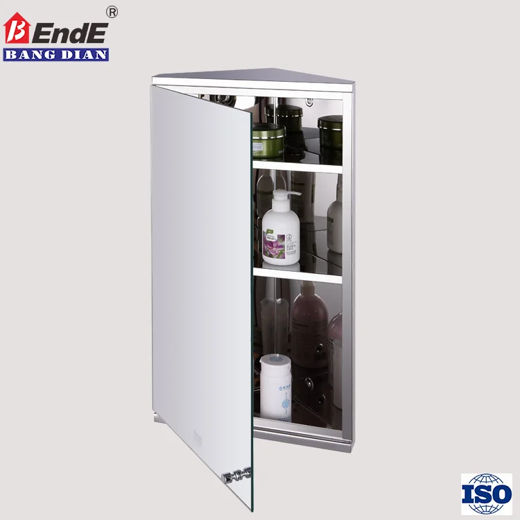 
Simplicity design modern style stainless steel bathroom mirror corner cabinet triangle corner bathroom cabinet 