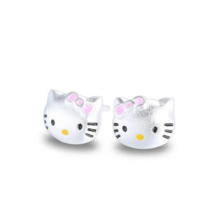 

Fine jewelry 100% 925 Sterling Silver cat earrings Free shipping, N/a
