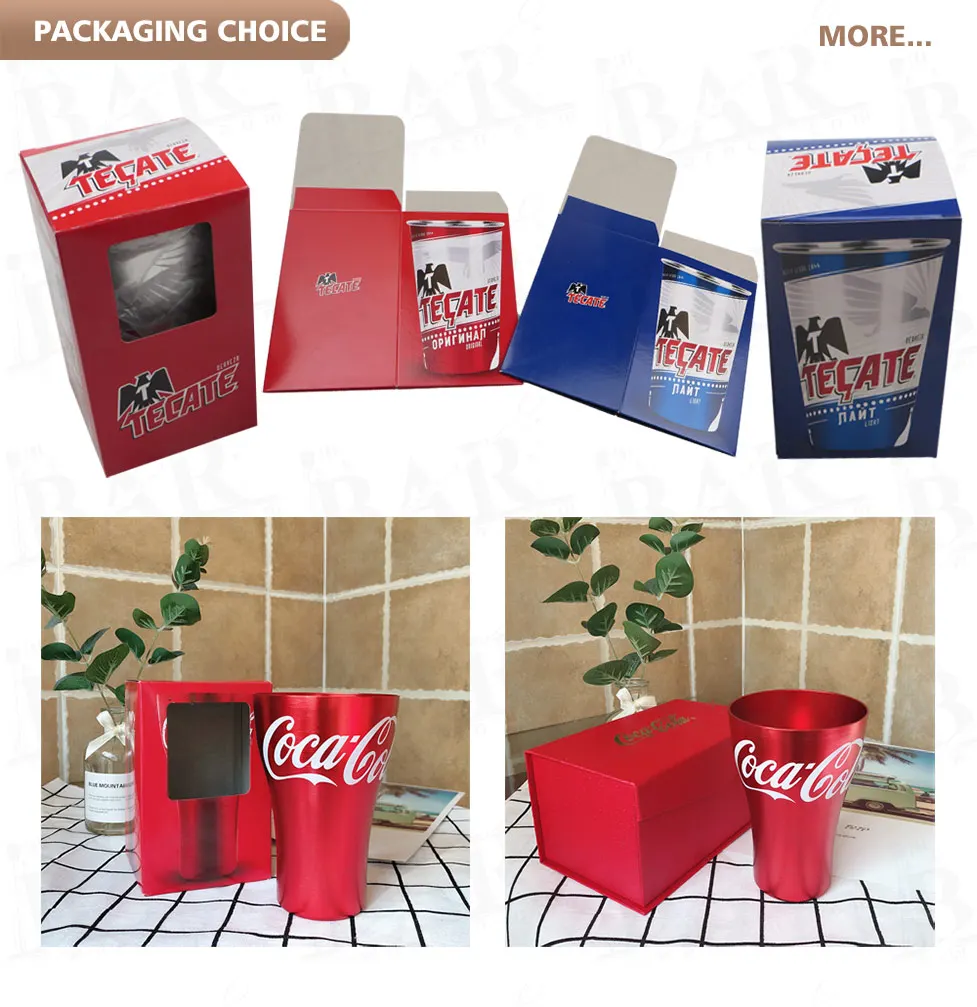 Aluminum tumblers packaging