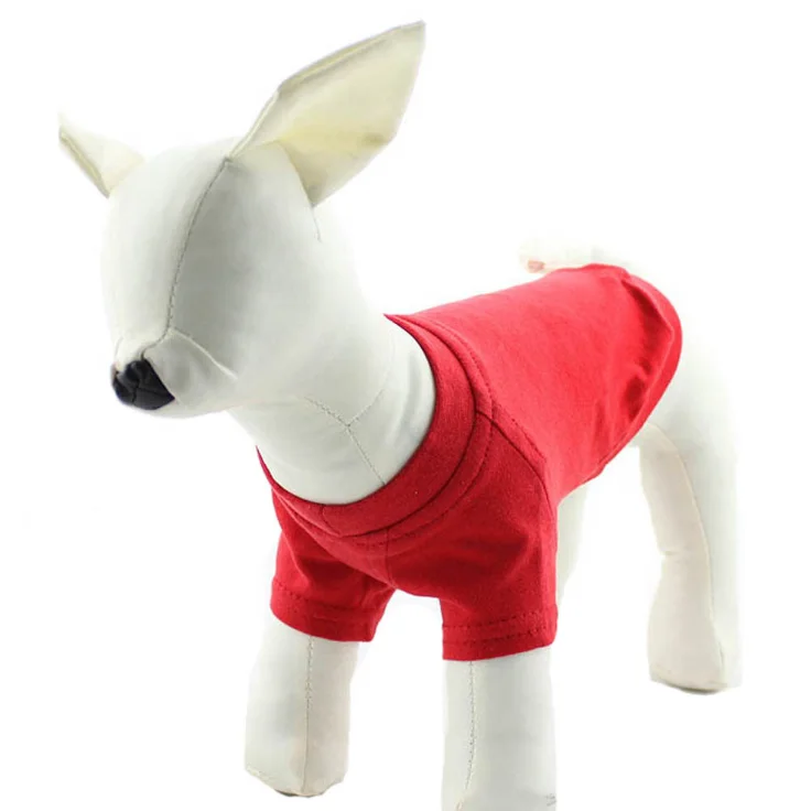 100 Cotton Dog Pet Tshirts For Pet Clothes Blank Color Dog Sweater