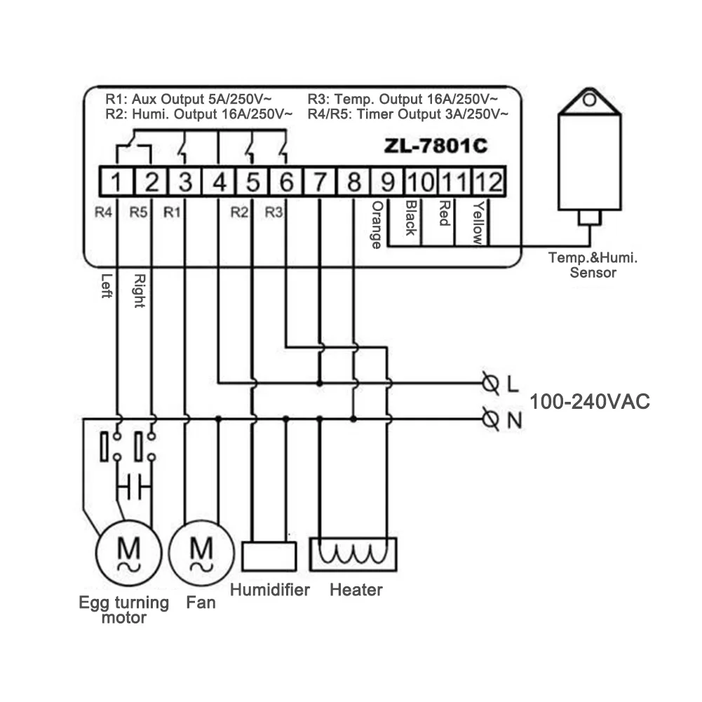 Temperature Humidity for Incubator Automatic Incubator Controller