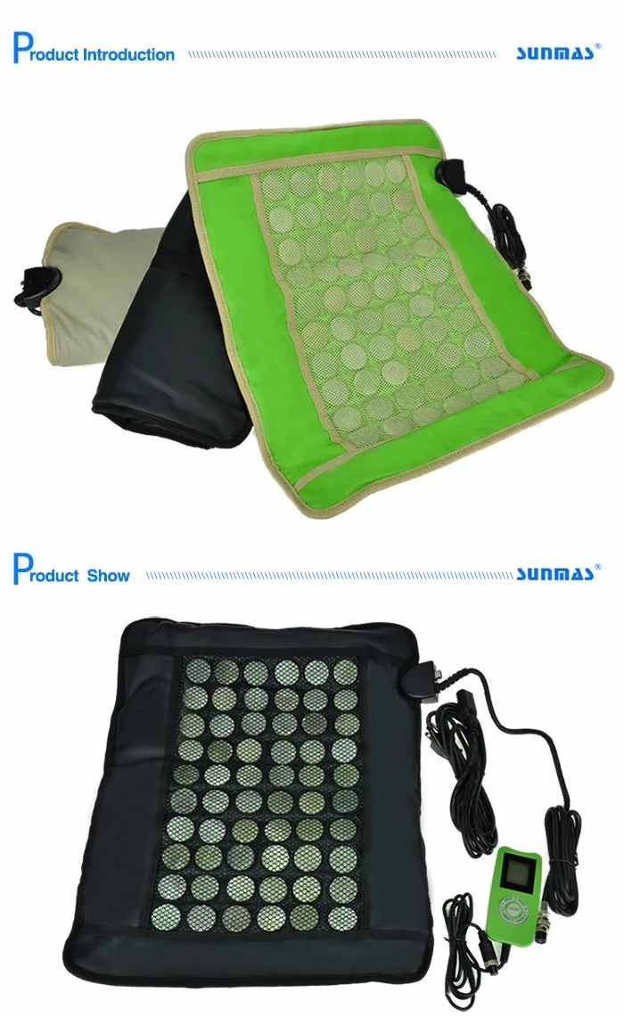 Nuru Roller Relaxor Tempurpedic Full Body Heating Stone Shiatsu Vibrator Electric Massage Mat