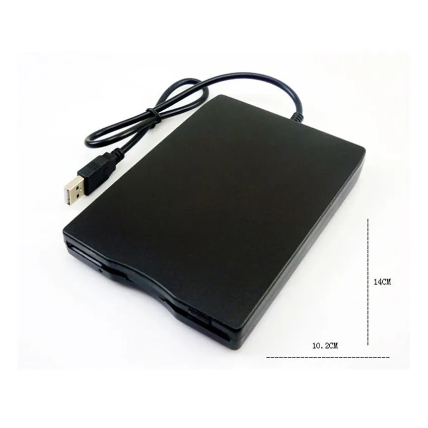 

USB External Floppy Disk Drive Portable 1.44 MB FDD for PC Windows 2000/XP/Vista No Extra Driver Required Plug and Play CA6260, Black