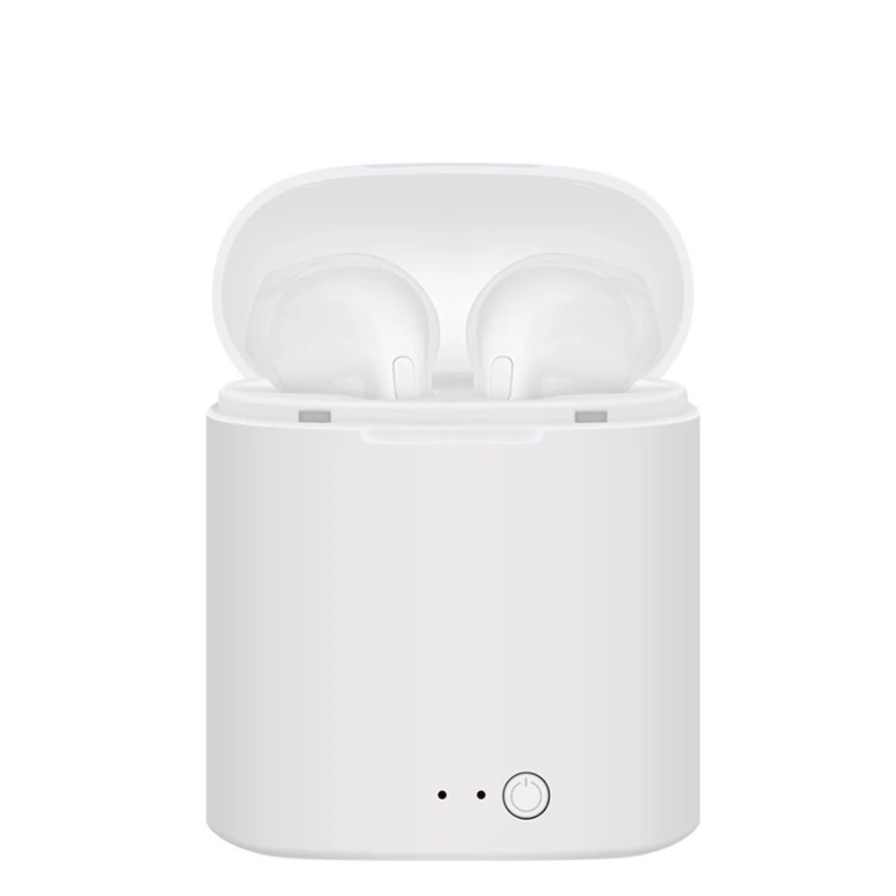 

Hot selling earphones i7 mini headset white wireless tws earbuds with charging