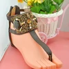 2015 fashion pu shoes uppers ( capelladas de cuerina sintetica) for ladies' sandals WSU-086