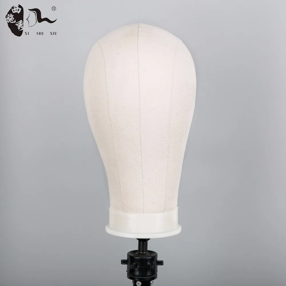 Wig Head, Professional Canvas And Cork Bald Mannequin Head, Canvas Head For  Wig Making Or Exhibition Drying 22/56cm