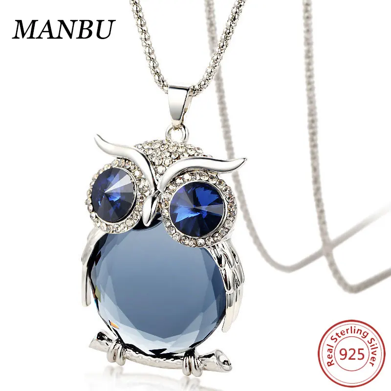 

Alloy jewelry necklace owl with big stone pendant 12291, Picture