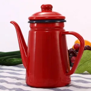 Image of 1.1L high quality enamel camping water coffee teapot for drinkware and tableware