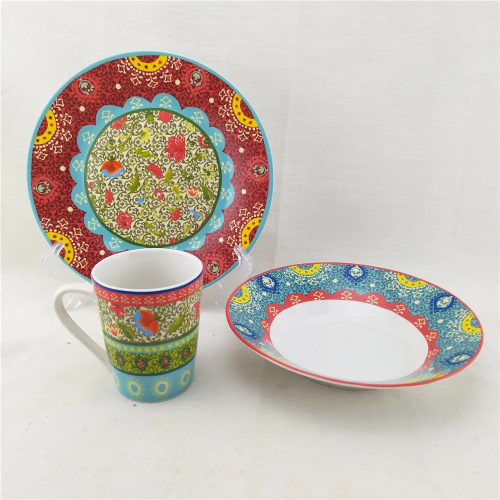 Wholesale Modern Crockery Tableware 12pcs Ceramic Porcelain Dinner Set