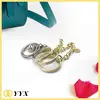 iron material embossed logo metal key chain custom key open ring