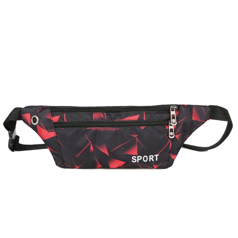 

Fashion Hot Selling Slim Outdoor Sports Running Custom Logo Sublimation Waist Bag Fanny Pack, Red, blue, pink, navy,green, black, purple