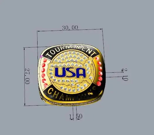 

Cheap Price Solid BIG and HEAVY Gold Silver USA TOURNAMENT FINALIST USA CHAMPIONS RINGS 1PC