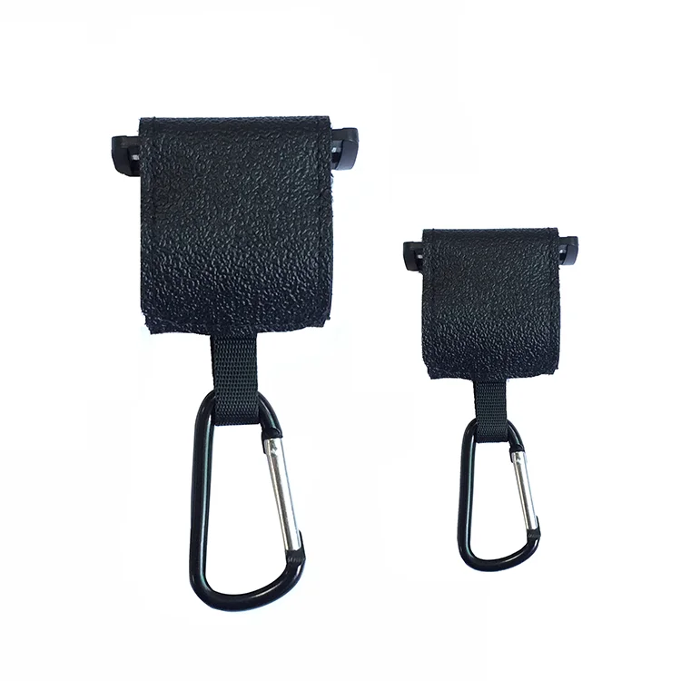 

With leather straps clip releasable stroller hook clip, Black or others