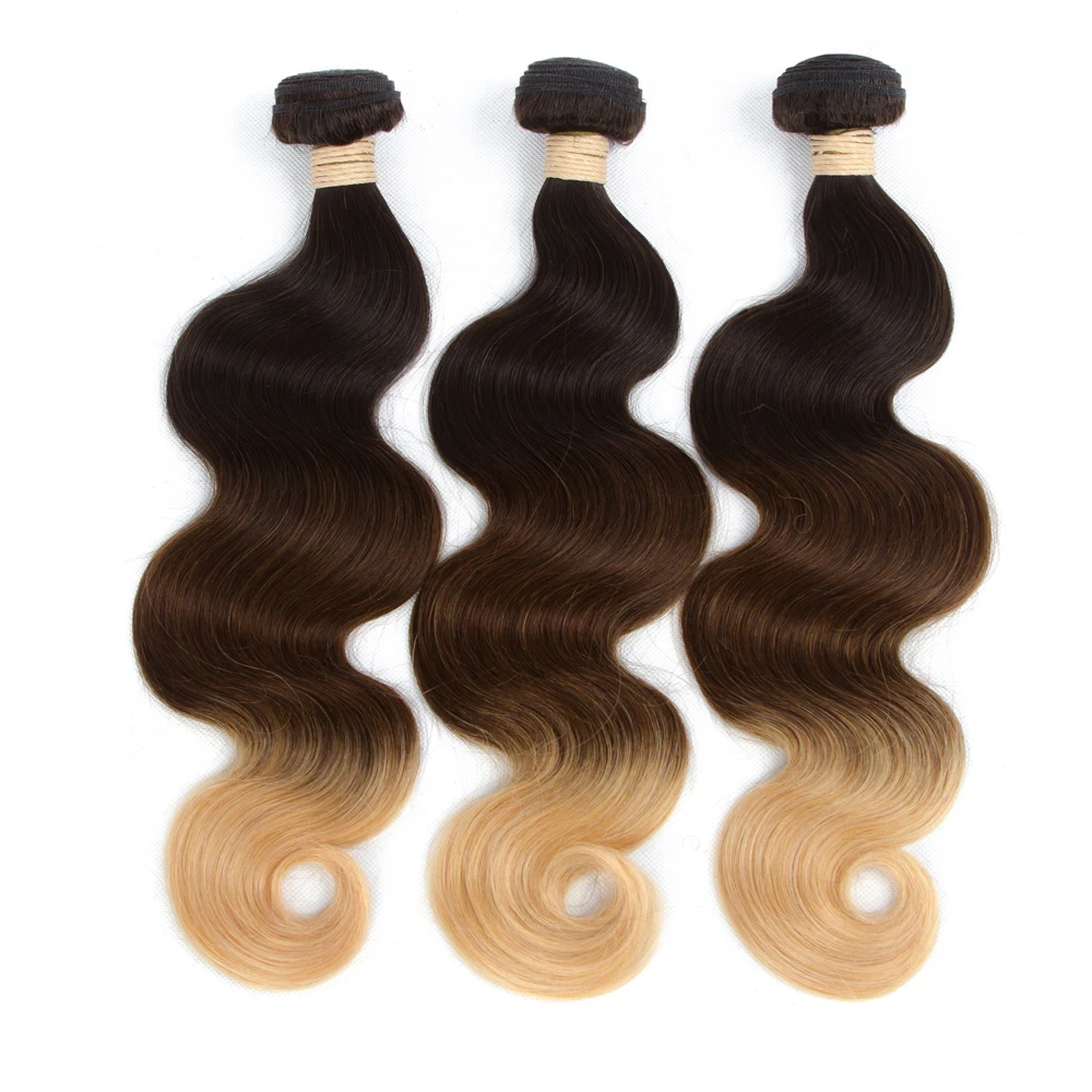 

Human Hair Extensions Ombre Color, 3 Tone Color T1B 4 27 Virgin Brazilian Ombre Human Hair, N/a