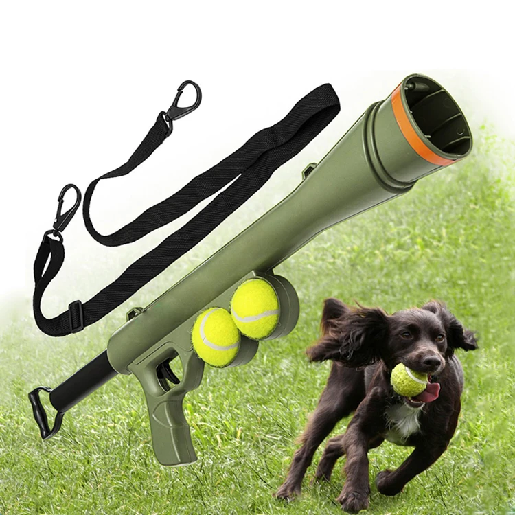 Pet Outdoor Training Launcher Gun ABS Tennis Ball Fetch Play for Dog Toy