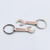 Promotional Spanner Shaped Bottle Opener Metal Custom Logo Keychain