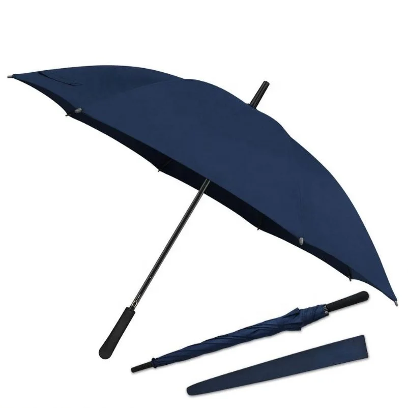 Amazon Automatic 25Inch Open Double Strong Bone  Long Stick Umbrella Bone for Outdoor