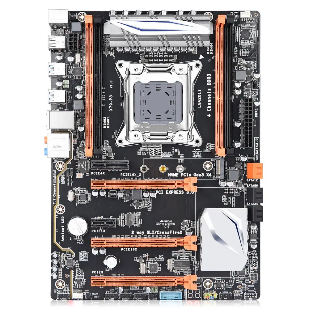 

X79P3 Extreme X79 chipset Intel motherboard supports LGA 2011 intel i3 i5 i7 xeon CPU mainboard with M.2 NVMe, N/a