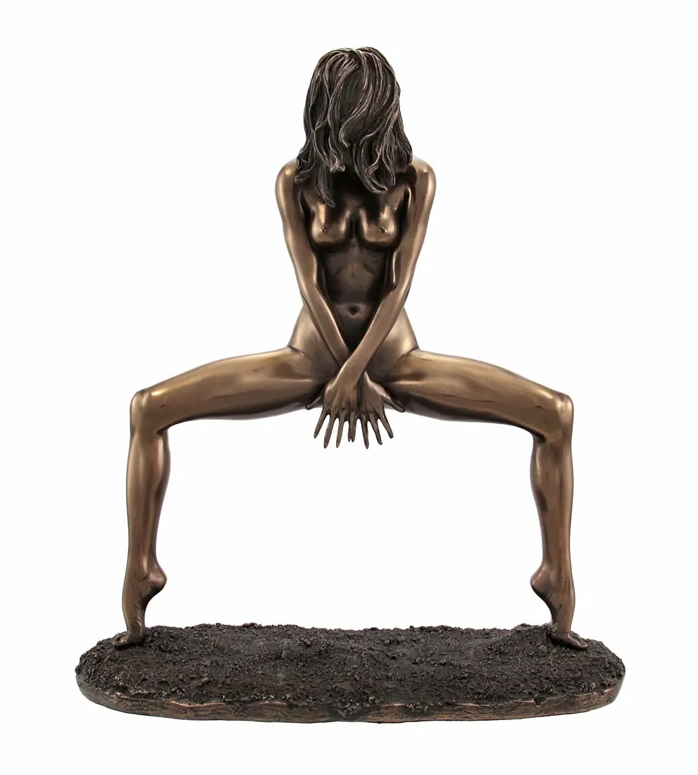 Sexy erotic sculpture nude girl provocative pose bronze statue sculpture sex art