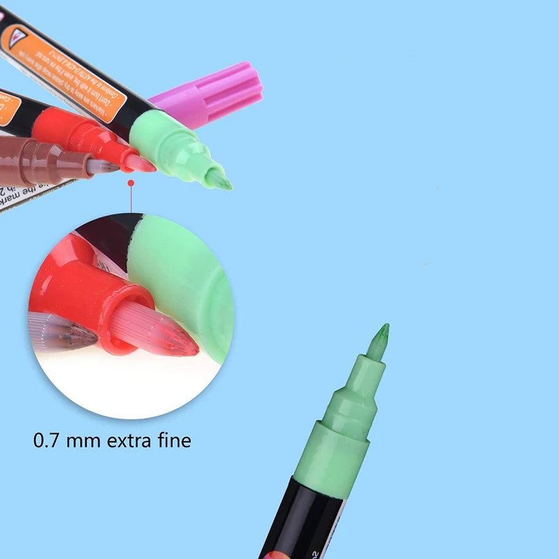 0.7mm Fine Tip Acrylic Paint Brush Markers For Painting On Wood,Glass
