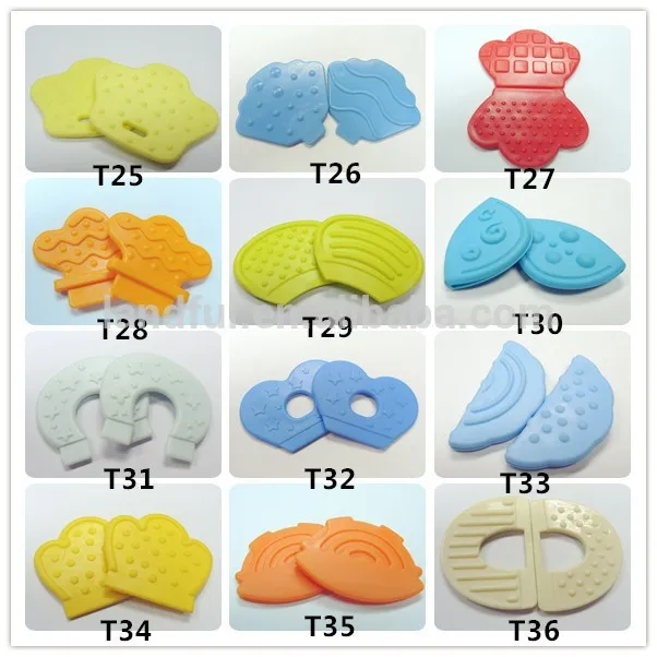 2.68inch Teether Baby Rattle Teething Toy Bunny Ear Wooden Teether With