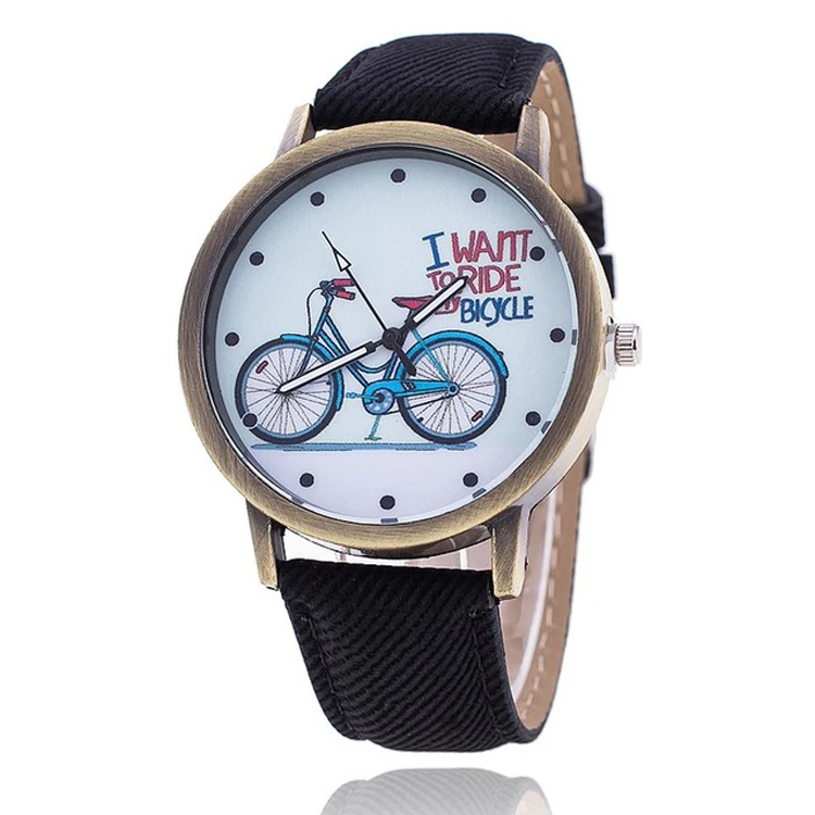 

LE 018 2018 Hot Sell Bracelet bicycle Watch Women men Blue Dial Quartz Wristwatches Ladies boy Fashion Watches