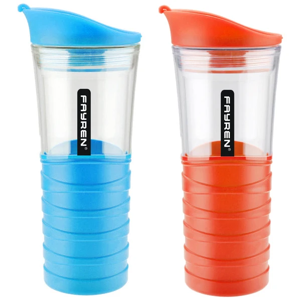 Cheap Travel Insulated Mugs Disposable Drinking Double Wall Straw 16oz