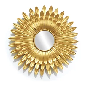 Image of Wall hanging metal home decoration with mirror