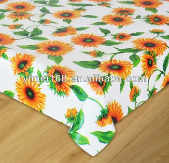 tablecloth sunflower nonwoven backing sewing larger