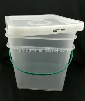 clear plastic buckets for sale