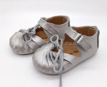 silver baby sandals