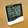 LCD Screen Digital Electronic Household Hygrometer Humidity Temperature Thermometer with Clock